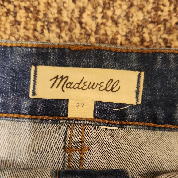 Madewell Denim Mini Skirt with Gold Accents - Picture 2 of 5